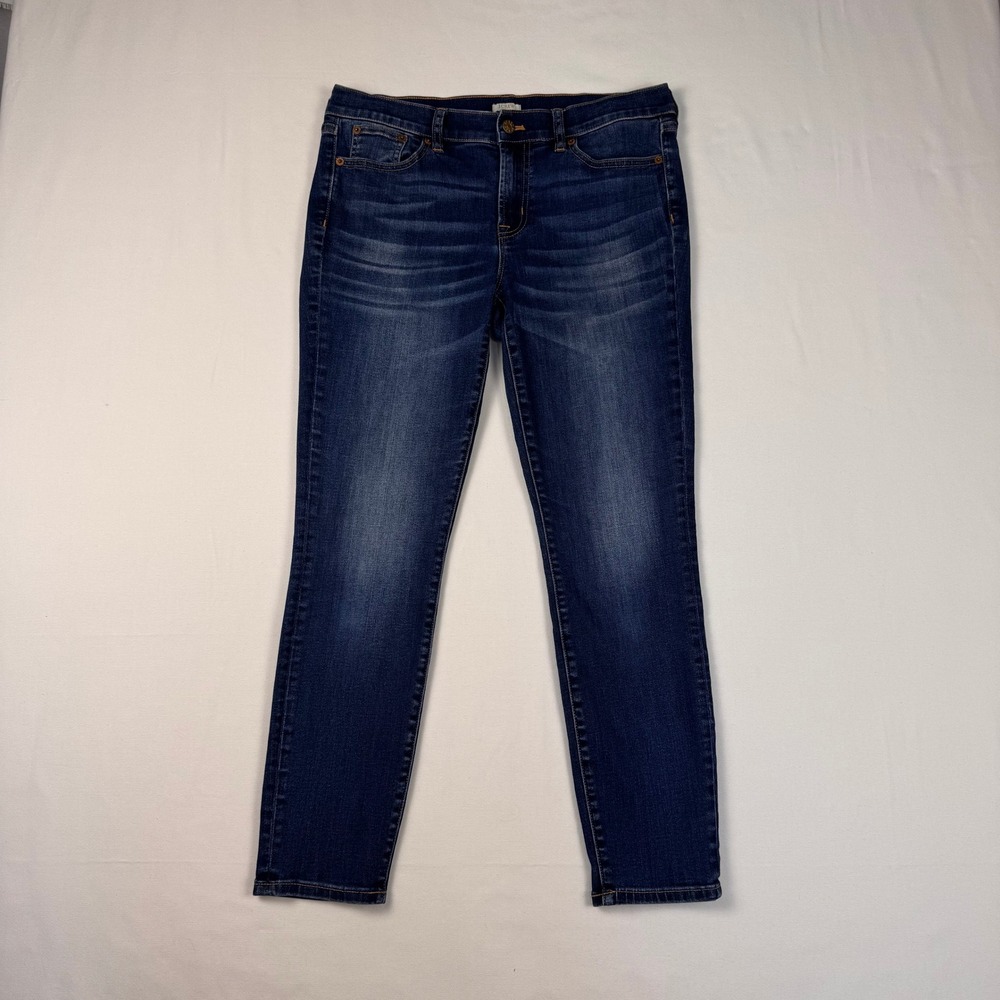 J.Crew Skinny Jeans Womens 29/28 Dark Blue Stretch Mid Rise E7292 Denim
